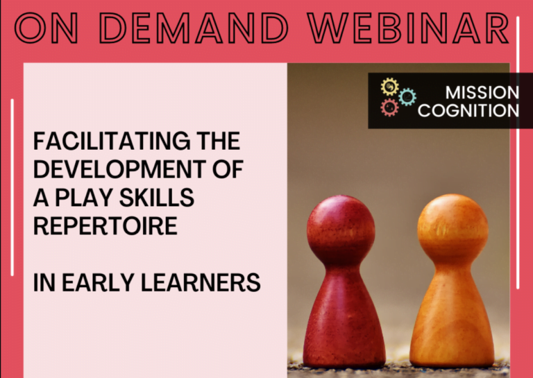 Facilitating The Development Of A Play Skills Repertoire In Early Learners