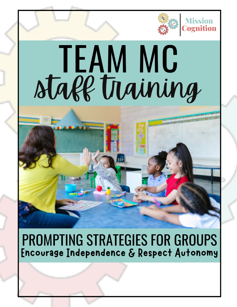 Prompting Strategies for Groups: Encourage Independence & Respect Autonomy -- Team MC Staff Training